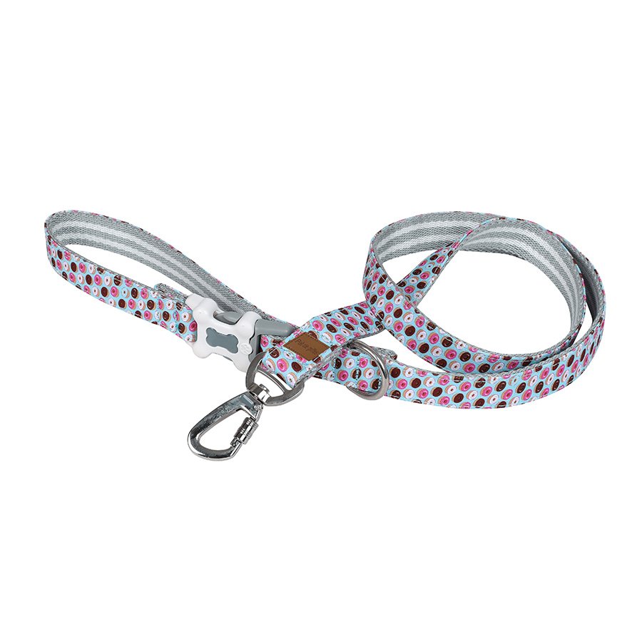 Adjustable colored pea nylon dog Harness & Leash & Collar