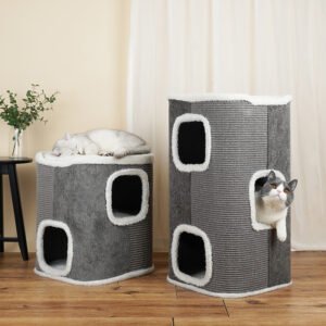 Double Sisal Bucket All Season Cat Climbing Frame