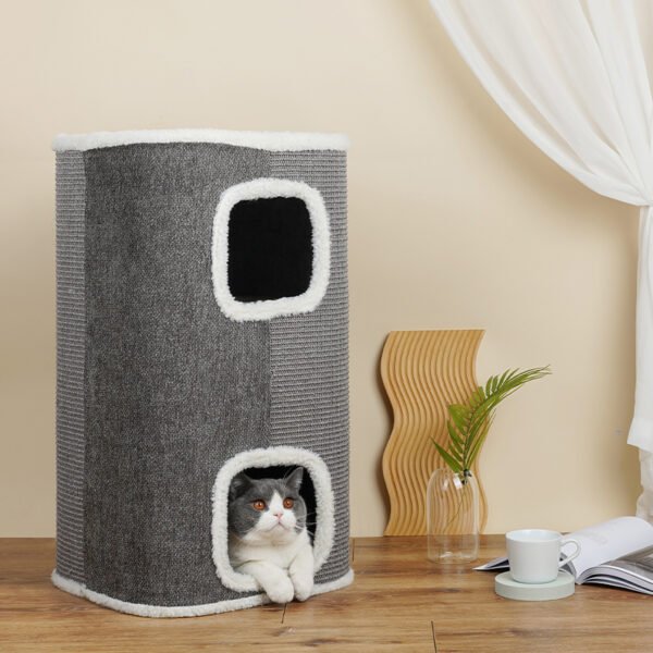 Double Sisal Bucket All Season Cat Climbing Frame - Image 3