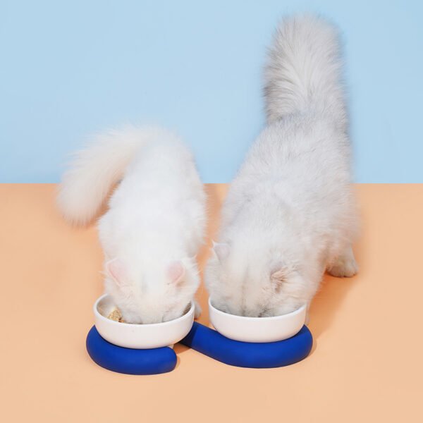 Two-colour ceramic non-slip pet bowl - Image 4