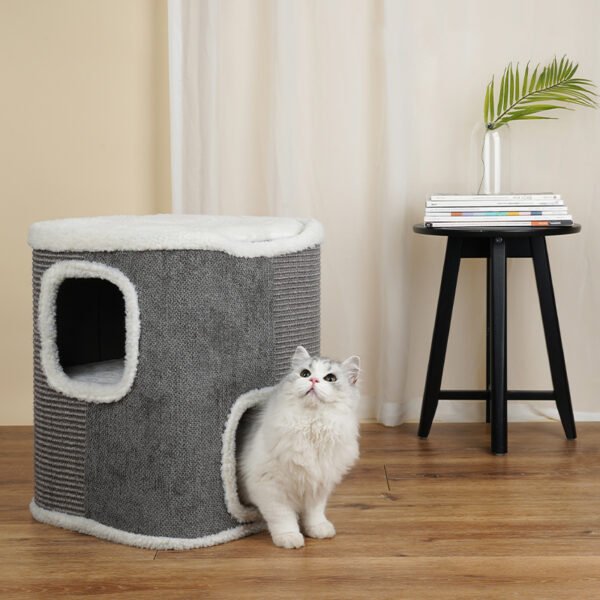 Double Sisal Bucket All Season Cat Climbing Frame - Image 6