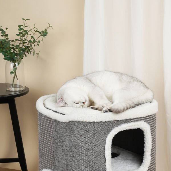 Double Sisal Bucket All Season Cat Climbing Frame - Image 5