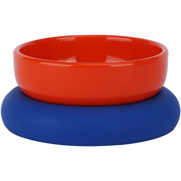 Two-colour ceramic non-slip pet bowl - Image 5