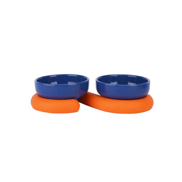Two-colour ceramic non-slip pet bowl - Image 8