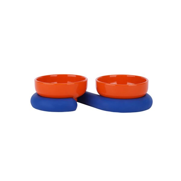Two-colour ceramic non-slip pet bowl - Image 9