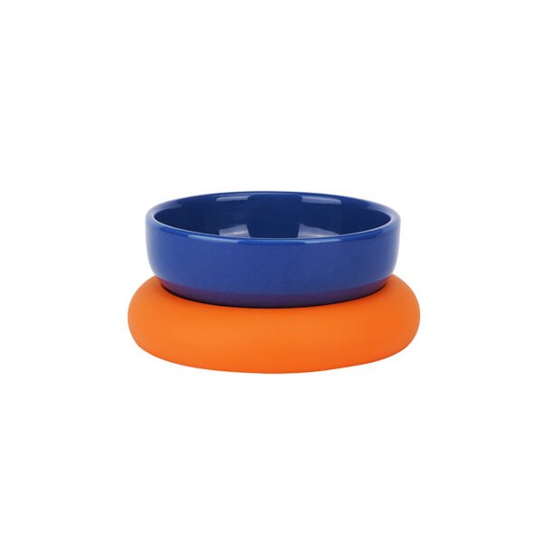 Two-colour ceramic non-slip pet bowl - Image 2